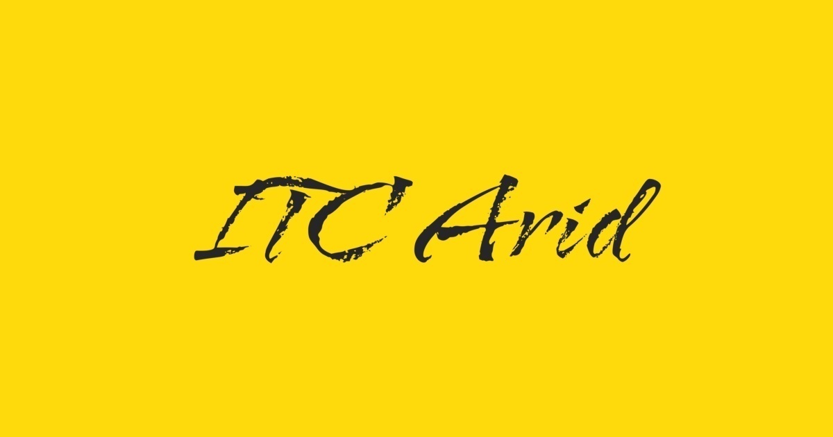 Beispiel einer Arid ITC-Schriftart