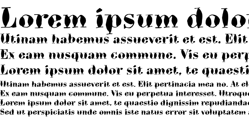 Beispiel einer Bodoni Brush ITC Roman-Schriftart