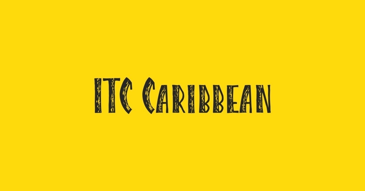 Beispiel einer Caribbean ITC Roman-Schriftart