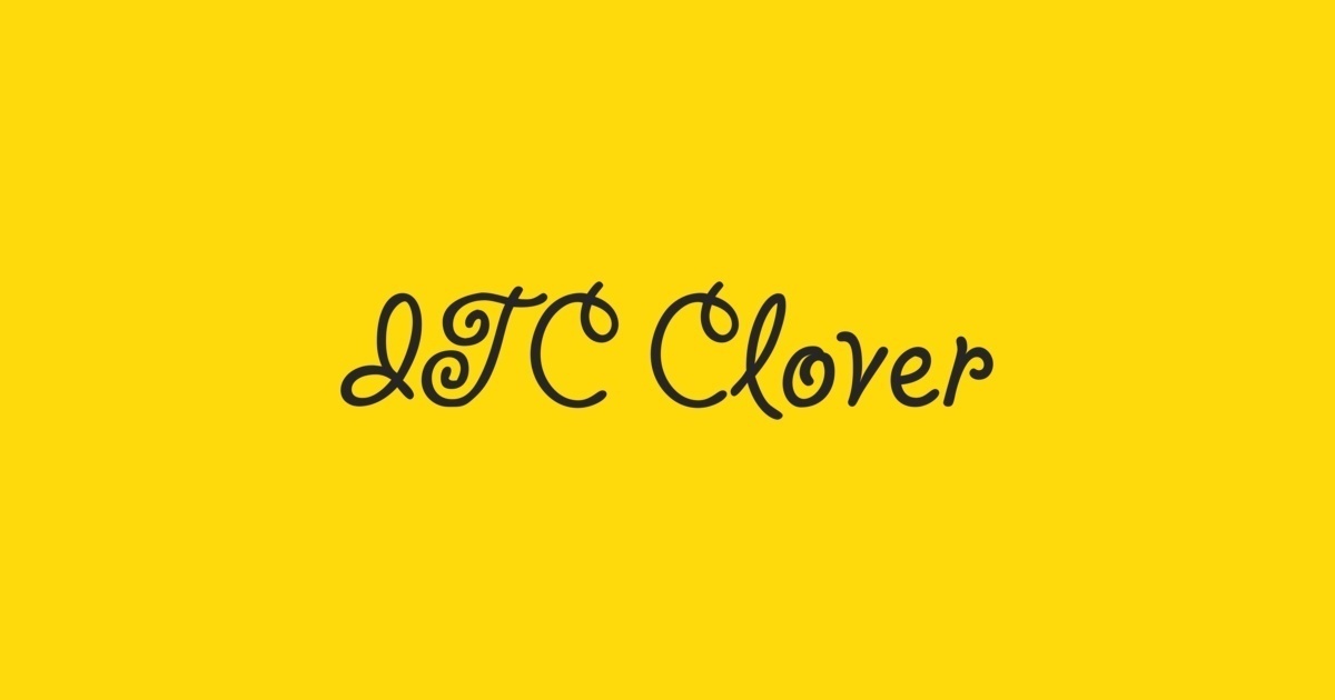 Beispiel einer Clover ITC-Schriftart