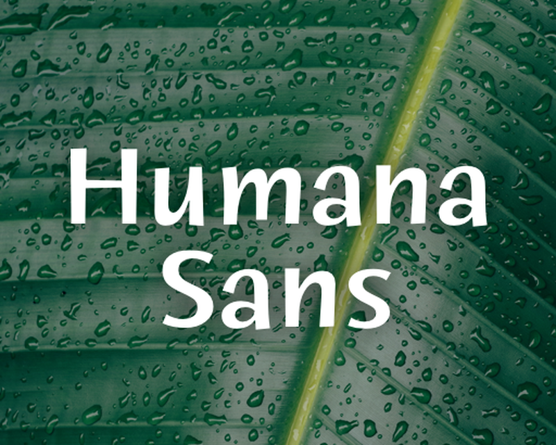 Beispiel einer Humana Sans ITC-Schriftart