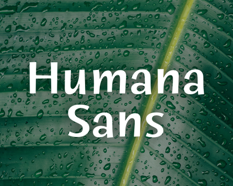 Beispiel einer Humana Sans ITC Light-Schriftart