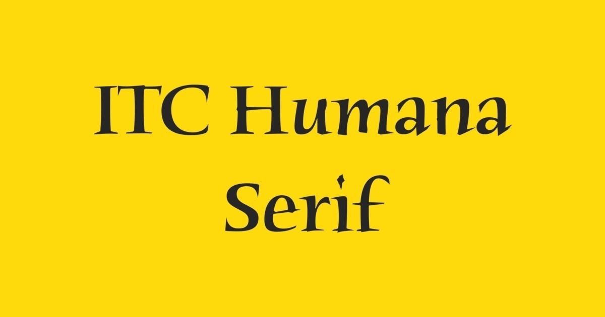 Beispiel einer Humana Serif ITC-Schriftart