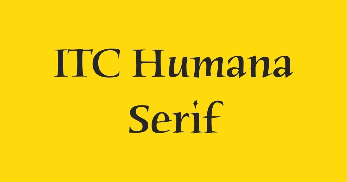 Beispiel einer Humana Serif ITC Bold Italic-Schriftart