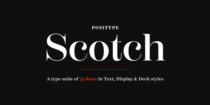 Beispiel einer Scotch Display Italic-Schriftart