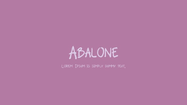 Beispiel einer Abalone Regular-Schriftart