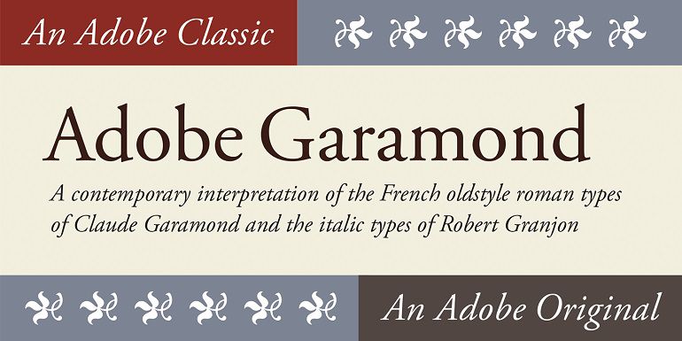 Beispiel einer Adobe Garamond Alt Regular-Schriftart