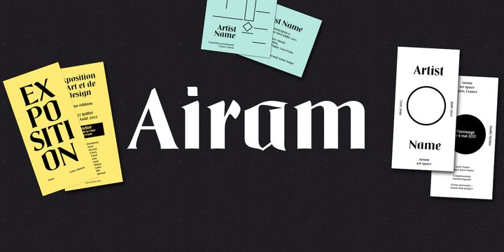 Beispiel einer Airam-Schriftart