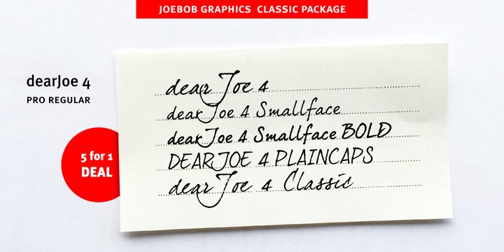 Beispiel einer dearJoe four Regular-Schriftart