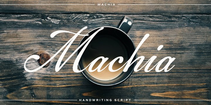 Beispiel einer Machia Regular-Schriftart