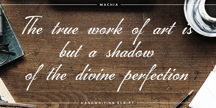 Beispiel einer Machia Regular-Schriftart