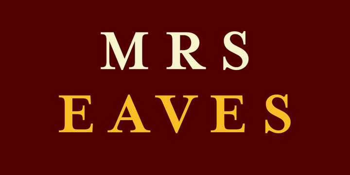Beispiel einer Mrs Eaves-Schriftart