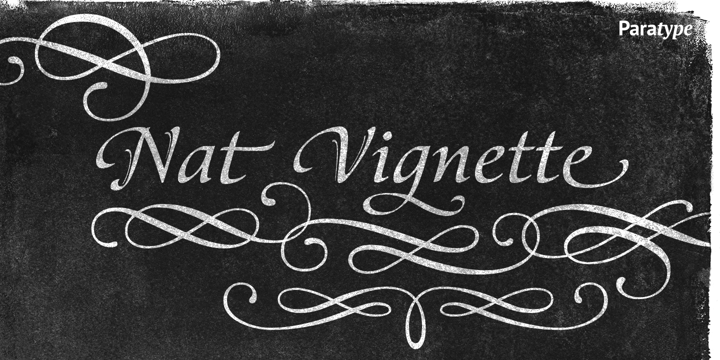 Beispiel einer Nat Vignette-Schriftart