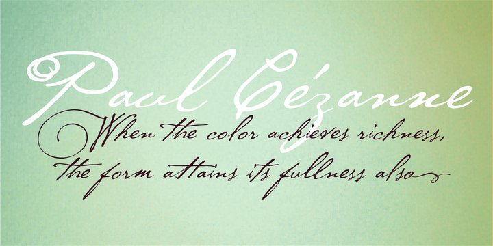 Beispiel einer P22 Cezanne Sketches-Schriftart