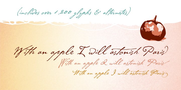 Beispiel einer P22 Cezanne Regular-Schriftart