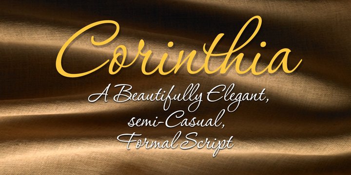 Beispiel einer Corinthia Regular-Schriftart