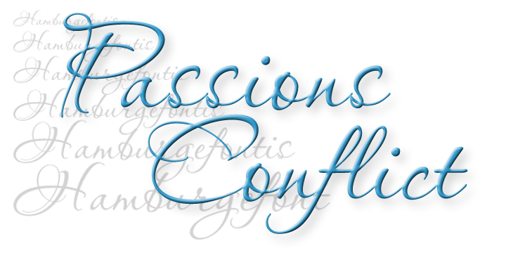 Beispiel einer Passions Conflict Regular-Schriftart