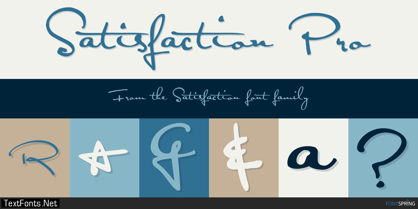 Beispiel einer Satisfaction Pro-Schriftart