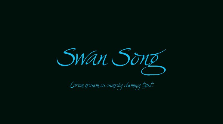 Beispiel einer Swan Song-Schriftart