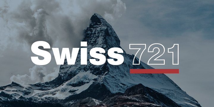 Beispiel einer Swiss 721 Condensed-Schriftart