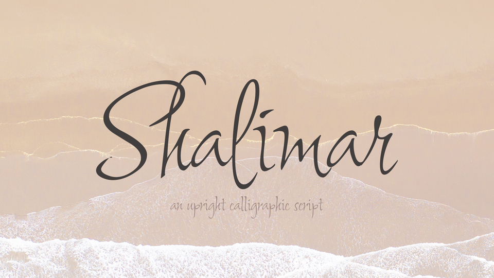 Beispiel einer Shalimar-Schriftart