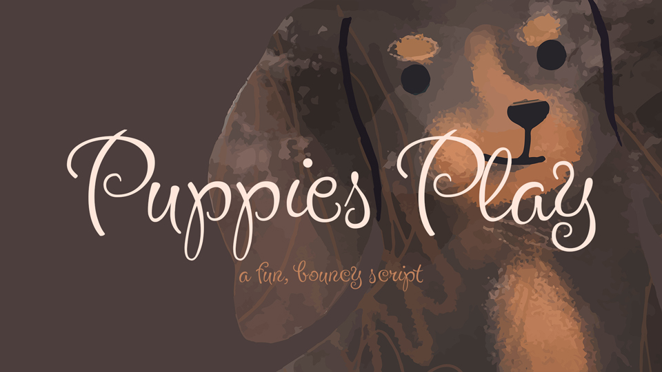 Beispiel einer Puppies Play-Schriftart