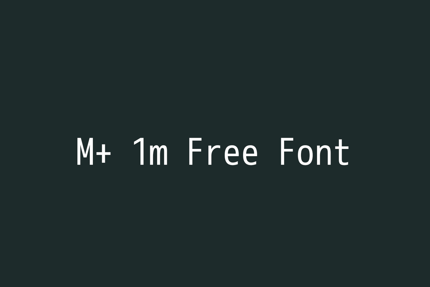 Beispiel einer M PLUS 1 Code Extra Light-Schriftart