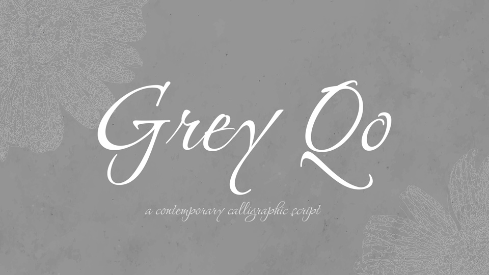 Beispiel einer Grey Qo-Schriftart