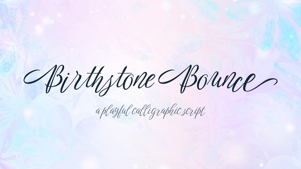 Beispiel einer Birthstone Bounce-Schriftart