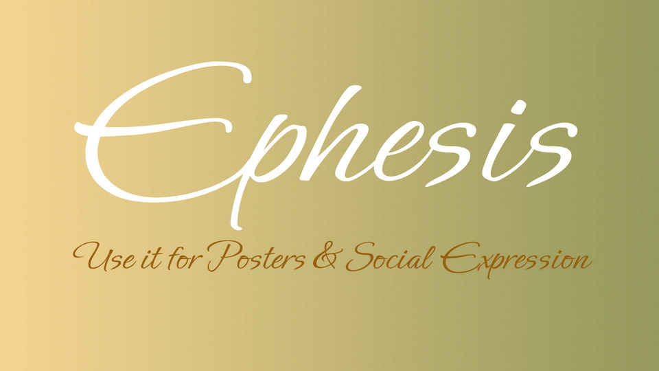 Beispiel einer Ephesis-Schriftart