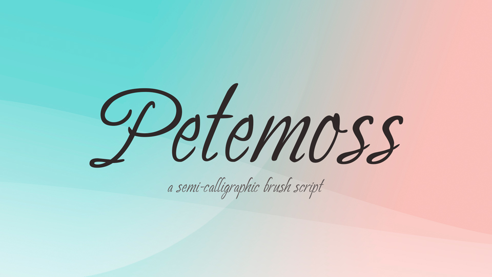 Beispiel einer Petemoss-Schriftart