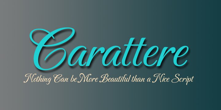 Beispiel einer Carattere-Schriftart