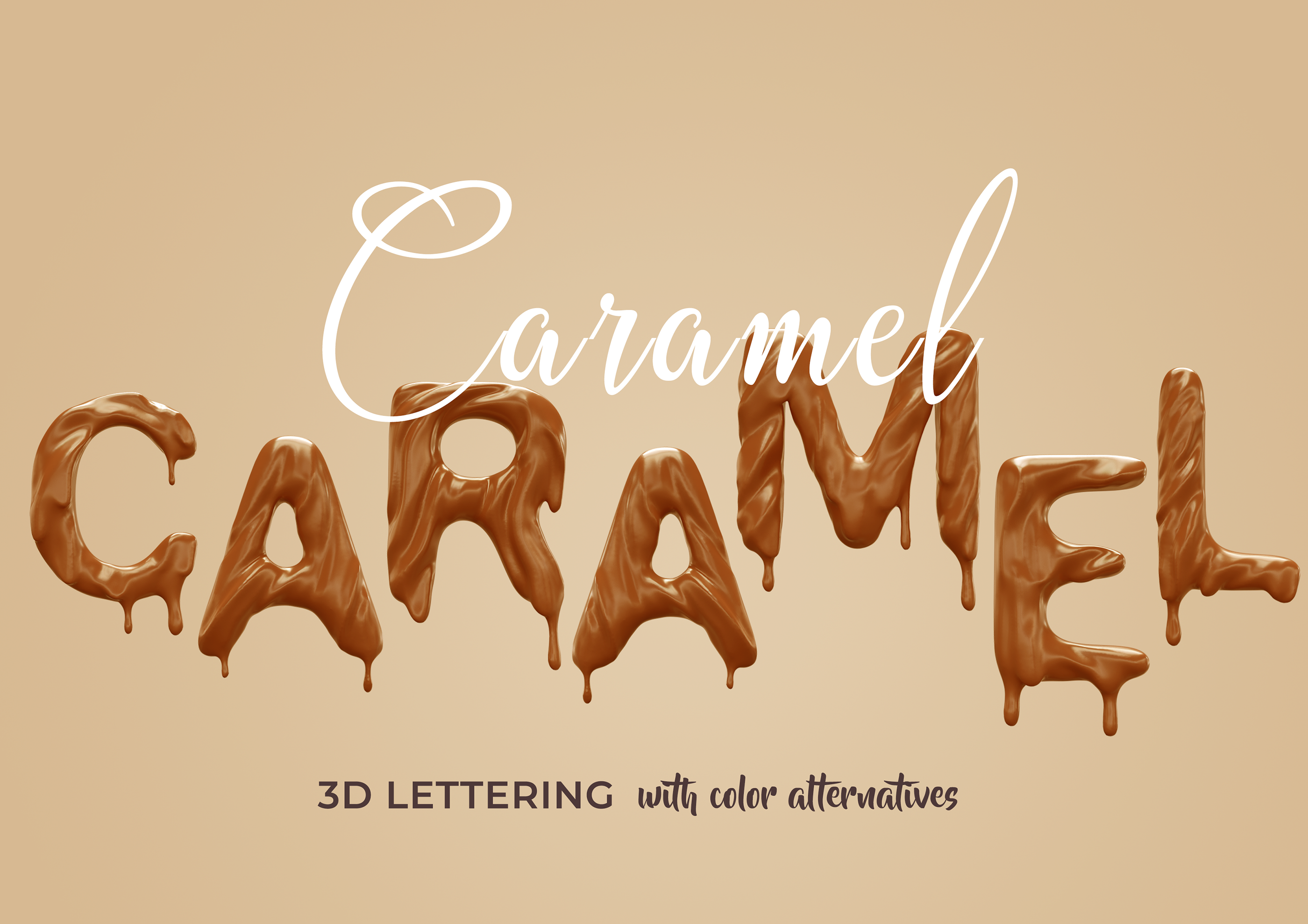 Beispiel einer Caramel-Schriftart