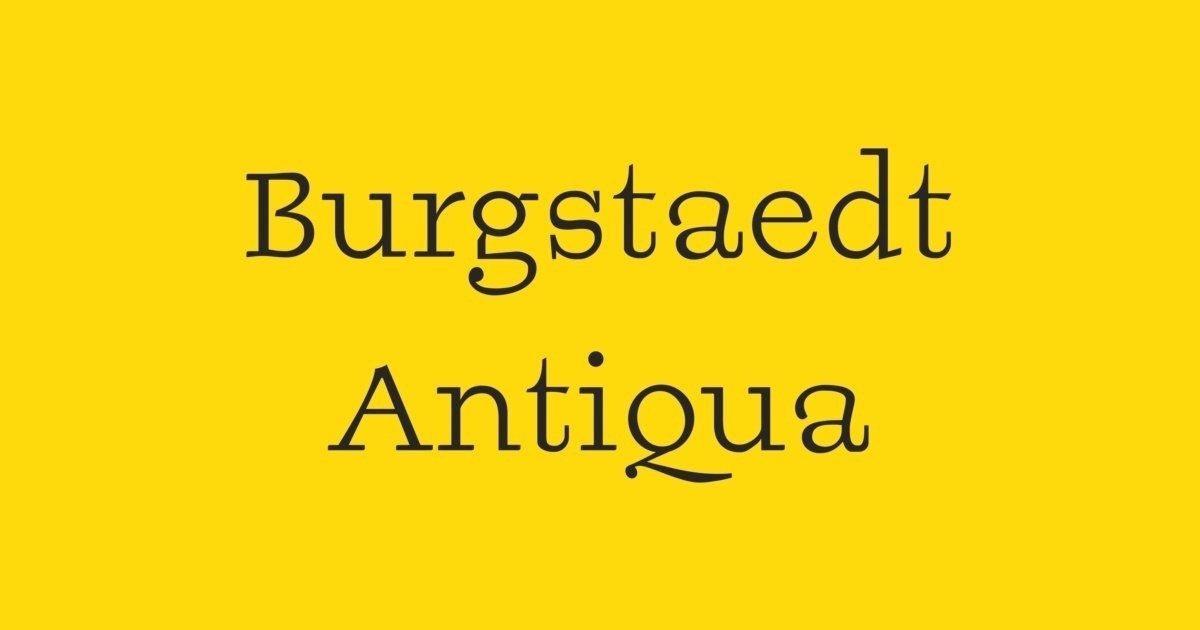 Beispiel einer Burgstaedt Antiqua-Schriftart