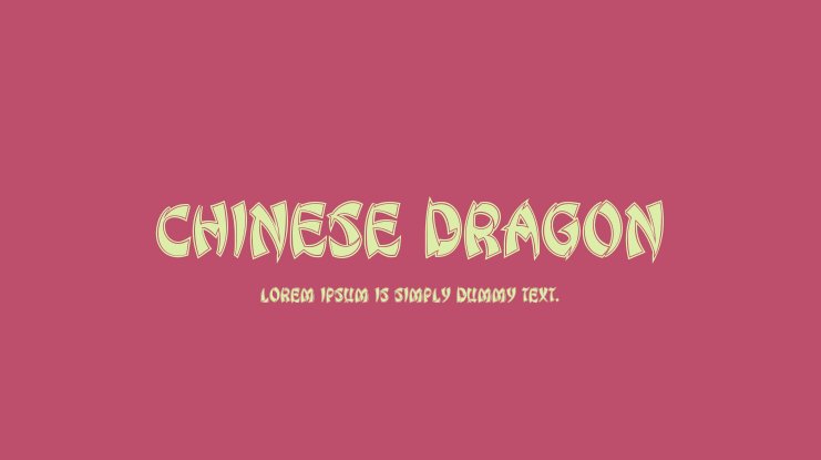 Beispiel einer Chineze Dragon-Schriftart