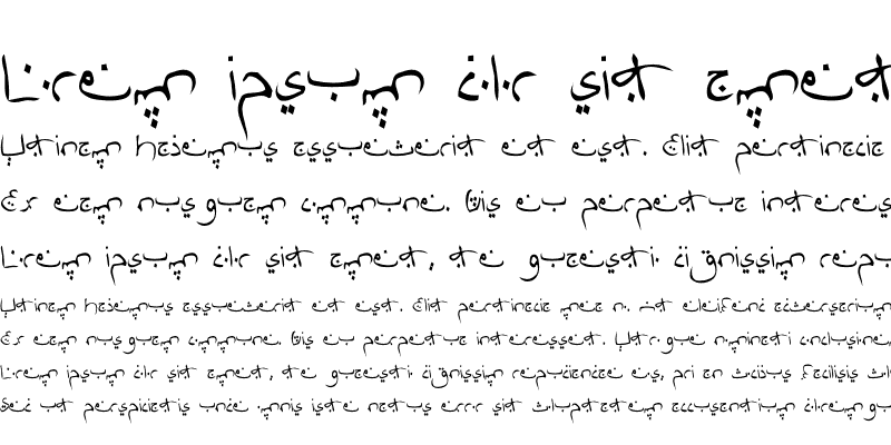Beispiel einer Arabdream-Schriftart