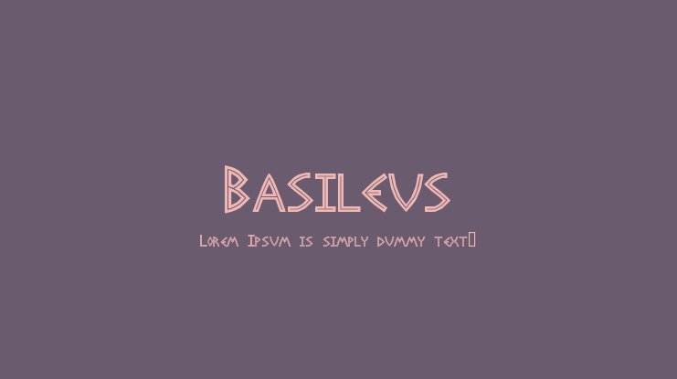 Beispiel einer Basileus-Schriftart