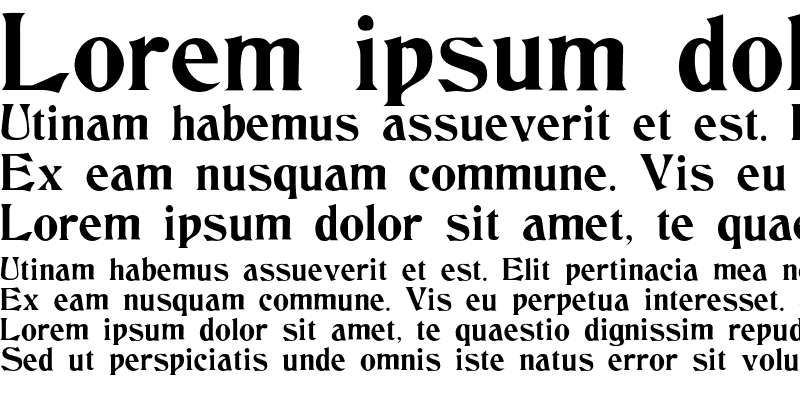 Beispiel einer Beaumarchais-Schriftart