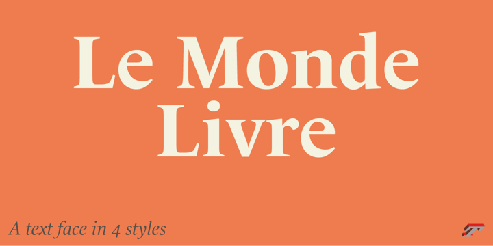 Beispiel einer Le Monde Livre Italic Classic-Schriftart