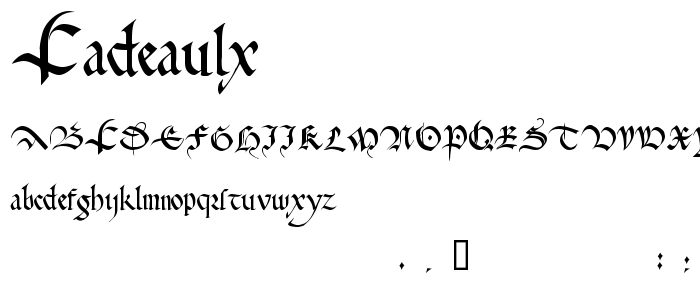 Beispiel einer Cadeaulx-Schriftart