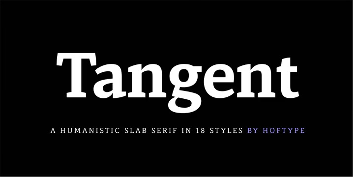 Beispiel einer Tangient Serif Regular-Schriftart