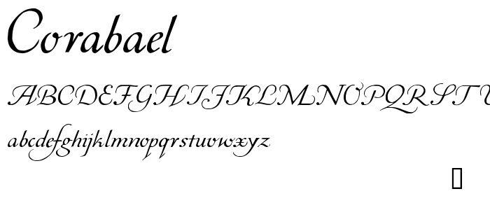 Beispiel einer Corabael-Schriftart