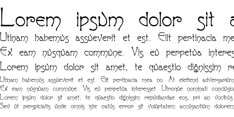 Beispiel einer Curetana-Schriftart