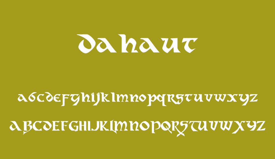 Beispiel einer Dahaut-Schriftart