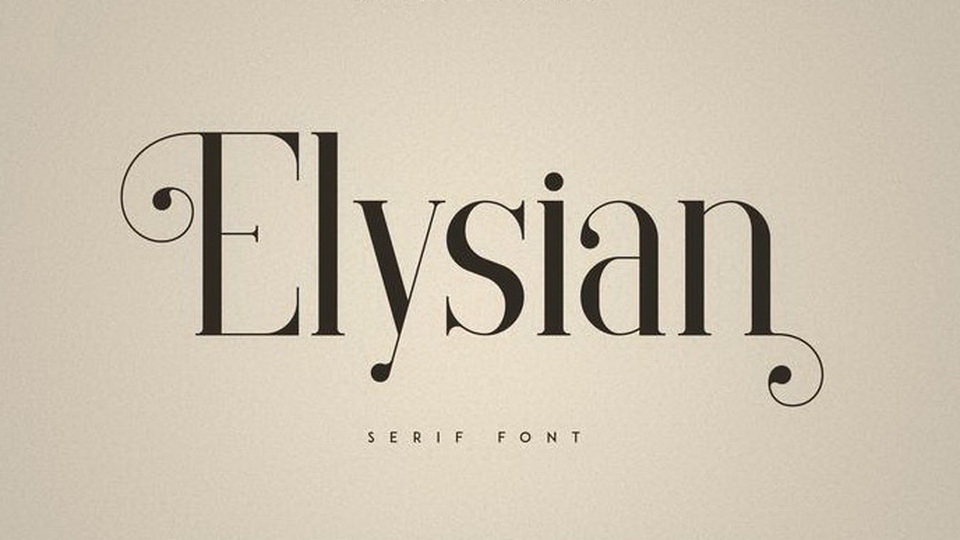 Beispiel einer Elysian Regular-Schriftart