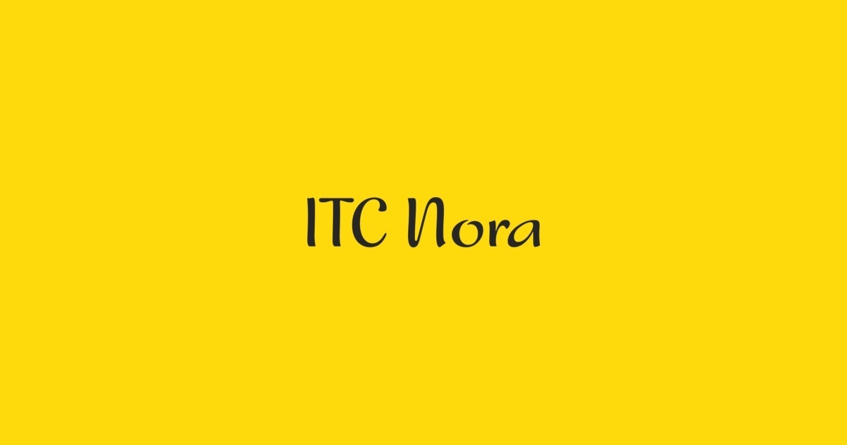 Beispiel einer Nora ITC-Schriftart