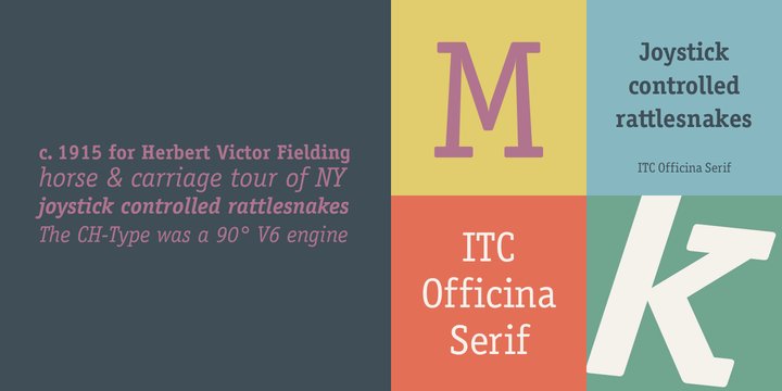 Beispiel einer Officina Serif OS Bold Italic-Schriftart