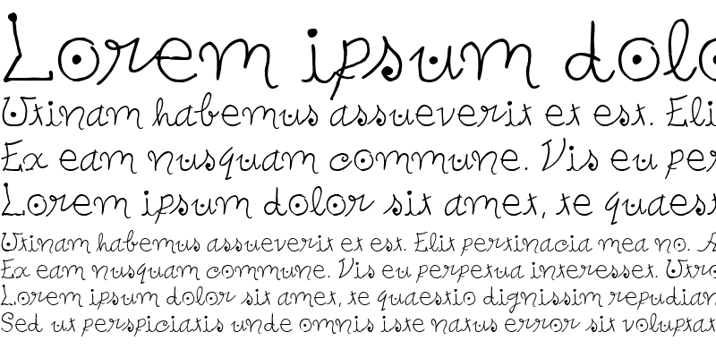 Beispiel einer Peters Miro ITC-Schriftart