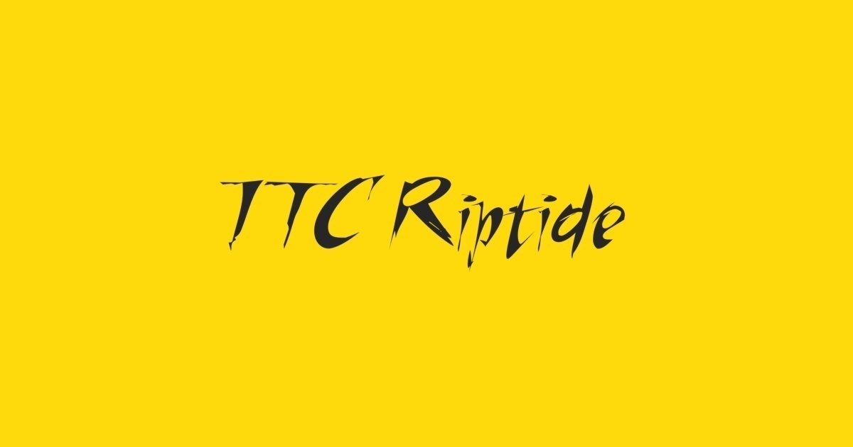 Beispiel einer Riptide ITC-Schriftart