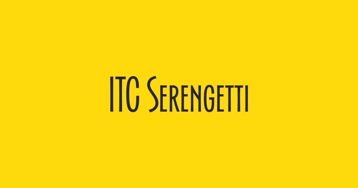 Beispiel einer Serengetti ITC-Schriftart